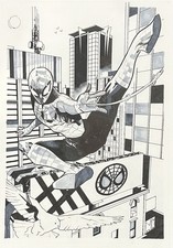 SPIDER-MAN Original Comic Art By Marco Mercuri A3 11.7x16.5 MARVEL picture