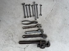 Vintage Hand Tools Wrenches Pipe Wrench Craftsman Combination Box End Adjustable picture