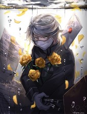 Anime aesop carl yellow flowers rose men identity v Custom Gaming 11x17 Poster picture