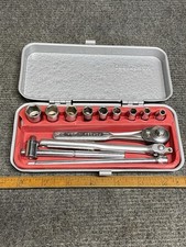 Vintage Craftsman =V= Series 14 Pc 1/4” Dr Socket Set With Metal Case USA picture