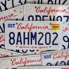 California License Plate 🔥 1 Random Authentic Original CA Embossed Tag picture