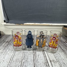 4-Vintage McDonalds Collectors Series Glasses 2 Ronald, Hamburglar, Grimace picture