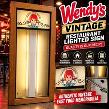 Vintage Wendy’s Restaurant Lighted Sign Display Quality Is Our R picture