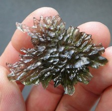 33.5ct Green MOLDAVITE -  Top  HEDGEHOG - Czech Republic, BESEDNICE  picture