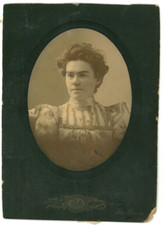 Antique Matted Photo of Woman 5x7 picture