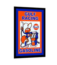 Gulf Oil Sign-Gulf Gasoline 1935 Vintage Replica  5 Sizes picture