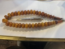 Antique African Moroccan Amber Copal Trade Bead Adornment Necklace 236 g picture
