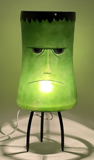 Vintage Fiberglass Monster Frankenstein 15” Lamp 2006 RARE Halloween Decor Light picture