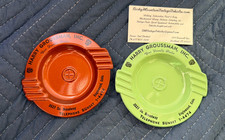 Vintage Pair Harry Groussman Ford Dealership Ashtrays Englewood CO Advertising picture