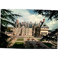 Vintage Chateau de Langeais France Postcard Gabychrome Loire Valley Gardens picture