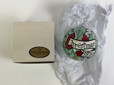 Vintage 1976 Anne’s Hallmark Glass Christmas Ornament Hand Painted Mouth Blown picture