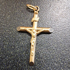 Gold 14k Christian Crucifix Cross Pendant - Christianity Religious Jewelry picture