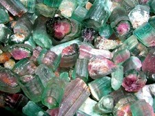 Watermelon Tourmaline crystal mixed grade Nigeria 40 carat lots 3 plus pieces picture