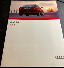 1993 Audi 80 1.6 E - Vintage 8-page Dealer Sales Brochure with Extra - GERMAN picture