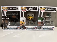Philadelphia Eagles Funko Pop Bundle Jalen Hurts, Swoop and Saquon Barkley picture