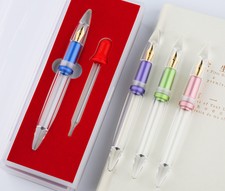 Majohn M2 Eyedropper Fountain Pen EF/F Nib, Transparent Acrylic Ink Pen Gift Set picture