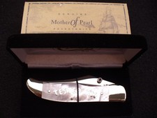 CASE XX 61265LC TESTED XX SCRIPT BEAUTIFUL PEARL MID-FOLDING HUNTER KNIFE NM/BOX picture