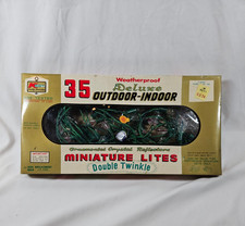 Vintage Kmart 35 Deluxe Outdoor Indoor Miniature Twinkle Lights Weatherproof picture