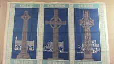 Tea Towel Vintage Celtic Crosses Unused from collection 1977 30.5in x 20in picture