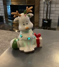RARE Lenox REINDEER Color Changing Lights Christmas Holiday Figurine picture