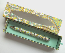 NIB Vera Bradley Retired LEMON PARFAIT Black Ink Ball Point Pen Refillable WORKS picture