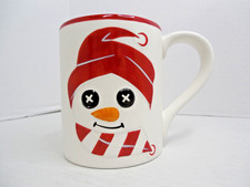 Rare Dept 56 Billy Buttons Snowman Coffee Cocoa Mug Cup  / 14 oz picture