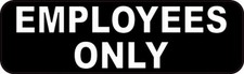 10in x 3in Employees Only Magnet Car Truck Vehicle Magnetic Sign picture
