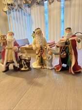 3 Lenox Chrismas figurines:Grandfather Frost/Bavarian Santa/Father Christmas picture