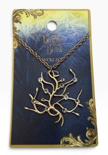 Disney Beauty & the Beast Rose Tree Replica Pendant Necklace NWT picture