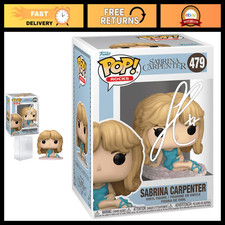 Sabrina Carpenter Night Gown Signed Reprint Funko POP Rocks Figurine w/ Case picture