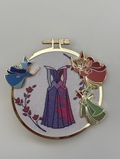 Disney Pin Good Fairies Sleeping Beauty Cross Stitch PALM LE 500 PP191374 picture