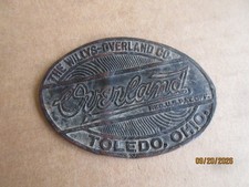 Antique 1910 - 1920's Willys-Overland Co. Toledo, Ohio Radiator Emblem or Tag picture