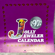 Ken Lloyd Jeweler 1972 Advertising Calendar Spokane WA Purple & White with Elves picture