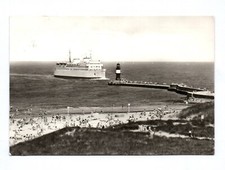 Postcard Rostock Warnemünde 1977 ferry Warnemünde at the Molenspitze picture
