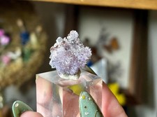 Lavender Purple Selenite Cluster | Natural Gypsum Crystal picture