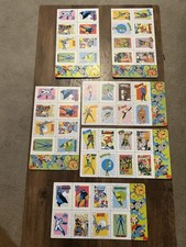 Vintage 1987 DC Comics Trading Cards Collection Lot Of 6 Uncut Pieces Nice Cond picture