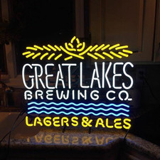 Great Lakes Brewery Lagers Ales Neon Sign Light Lamp 24