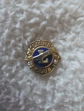 Vintage 10K Solid Gold Lions Club Past President Pin Diamond Accents Fraternal picture