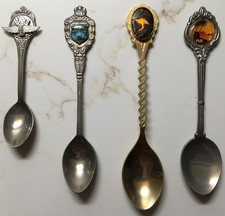 Lot of 4 Vintage Souvenir Spoons picture