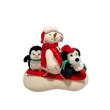 Hallmark 2007 Jingle Pals Sleigh Ride Animated Singing Snowman Penguin Dog Used picture