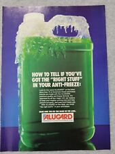 1985 Magazine Advertisement Page Alugard Anti-Freeze Engine Coolant Print Ad picture