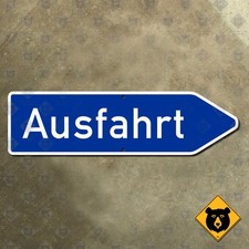 Germany Autobahn Ausfahrt motorway exit highway road sign 483 mm x 133 mm picture