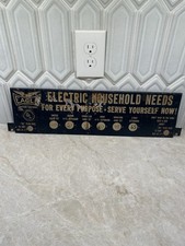 Vtg Eagle Electric Metal Store Display Sign Hardware Advertising Shop Garage picture