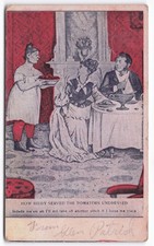 Vintage 1907 Comic Postcard How Biddy Served The Tomatoes Undressed picture