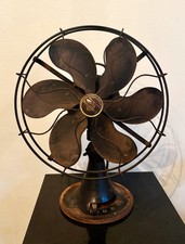 Antique Vintage EMERSON 6 Blade Metal Desk Table Fan, Type 71666 - 12