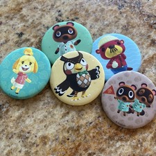 Animal Crossing Aquarium Tour Collectible Buttons Set Of 5 picture
