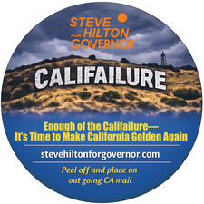 Steve Hilton CA Governor 2026 Campaign Stickers. Peel & Stick to Outgoing Mail picture
