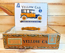 Scarce c1917 Vtg Antique Yellow Cab Cigar Box - More Cigar Boxes In My Store picture
