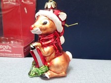 VINTAGE Kurt S. Adler glass ornament RUDOLPH the Red-Nosed Reindeer hand crafted picture