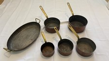 Vintage French Copper Cookware Set | Garanti Villedieu | 7-Piece Solid Copper & picture